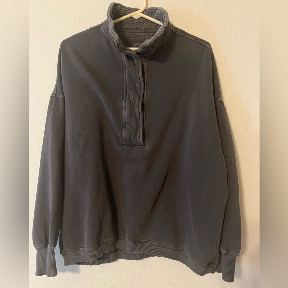 Aerie Charcoal Textured Sweater